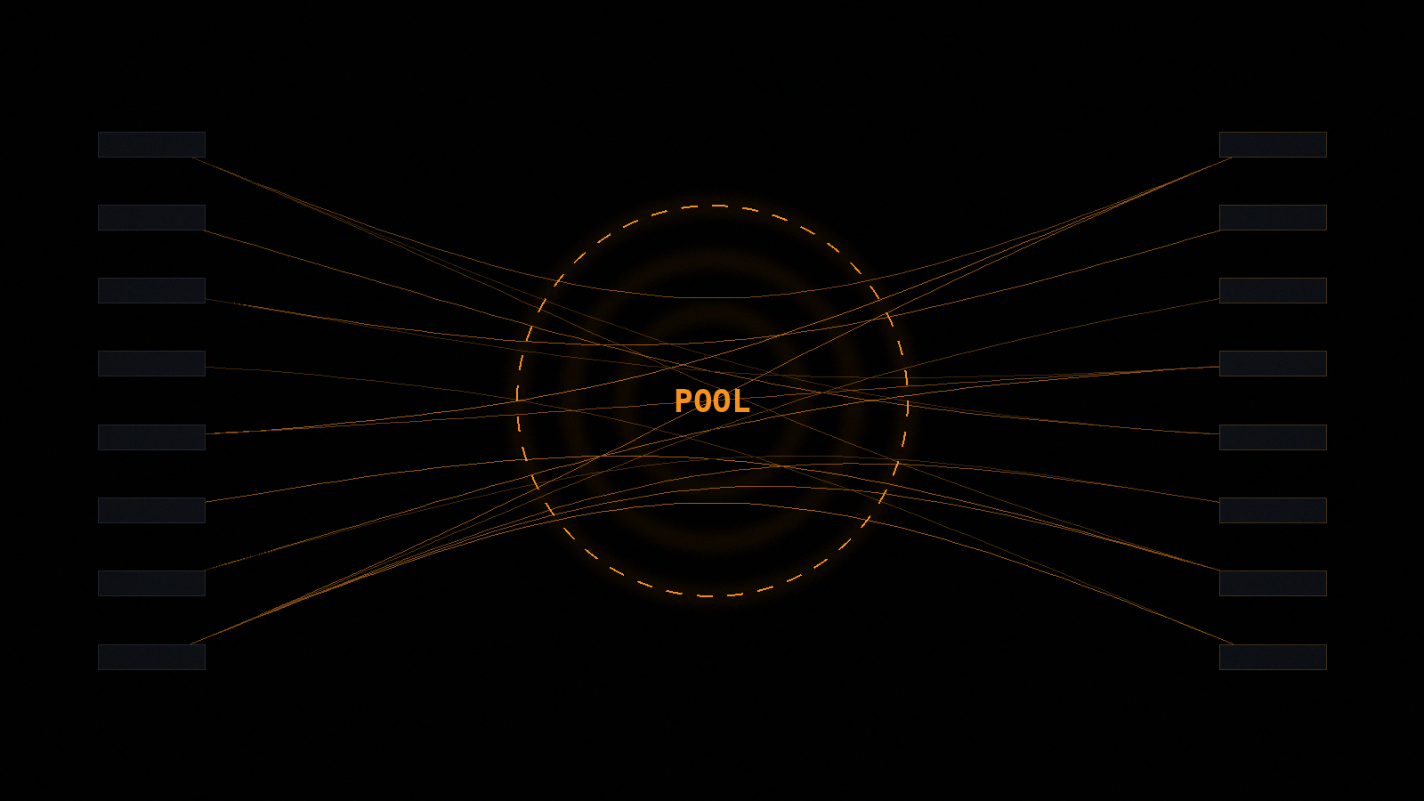 Mixing pool flow diagram with inputs and outputs